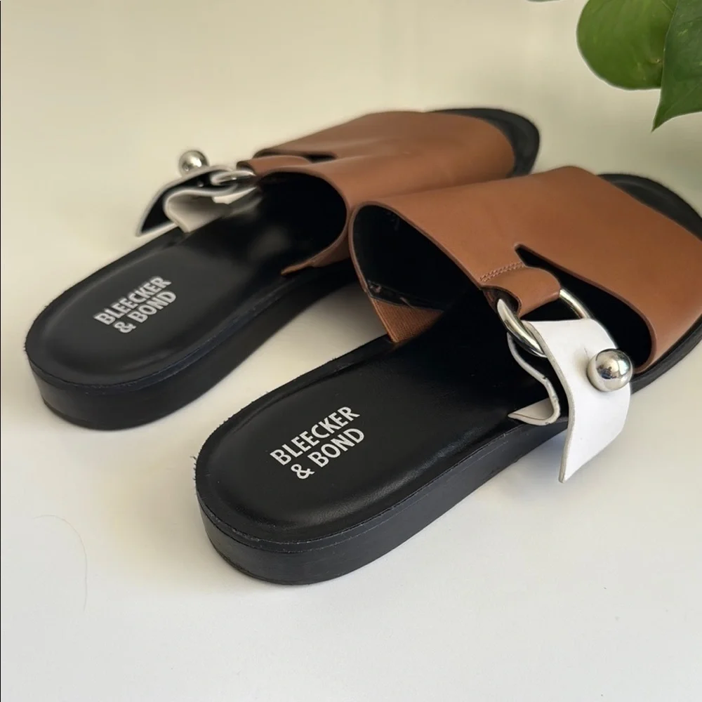 Bleecker & Bond Buckle Regina Sandal Anthropologie Leather Women's Size 8.5